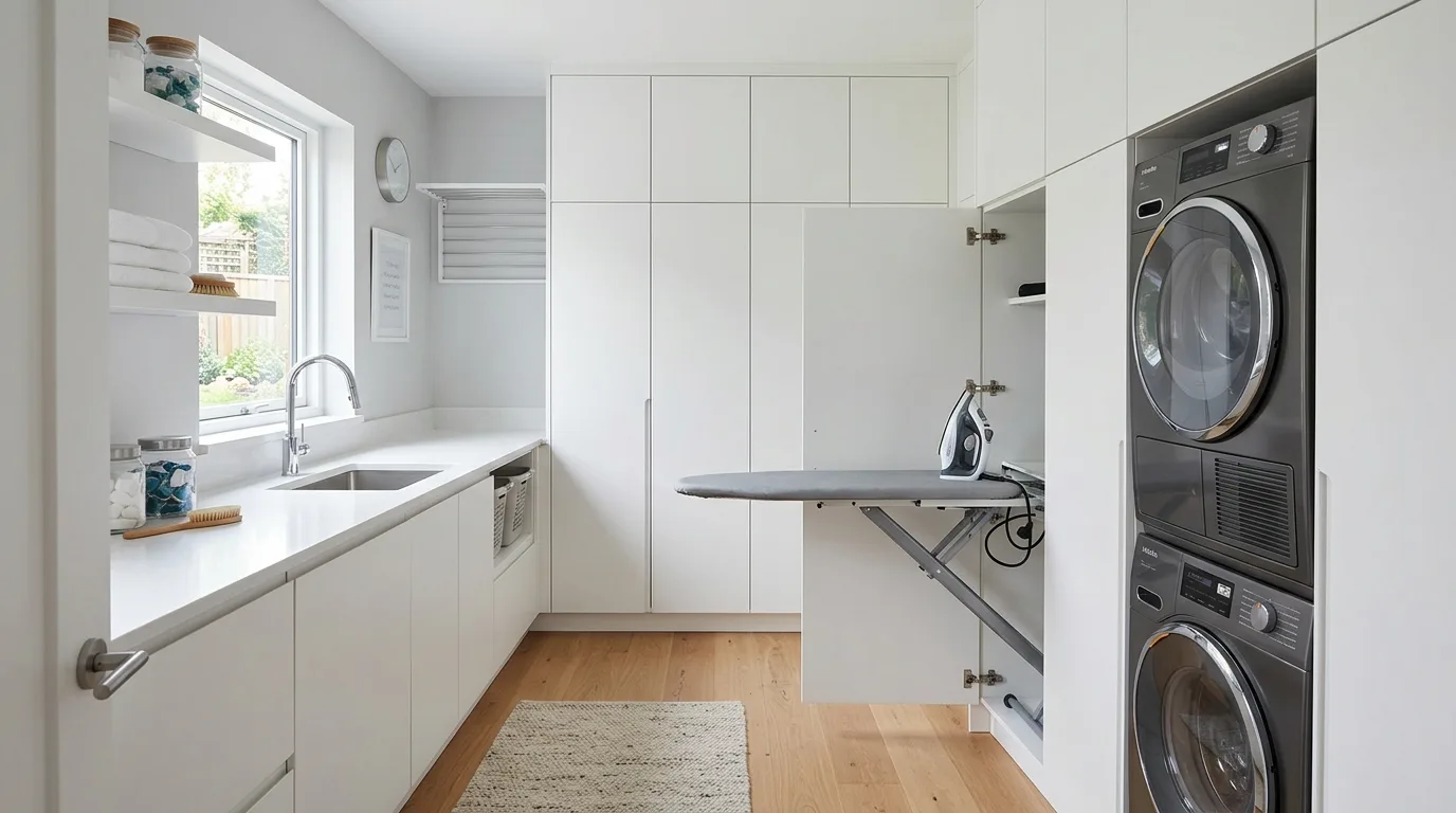 Give air-dry items a clear place to go inspiration for an organized laundry room.